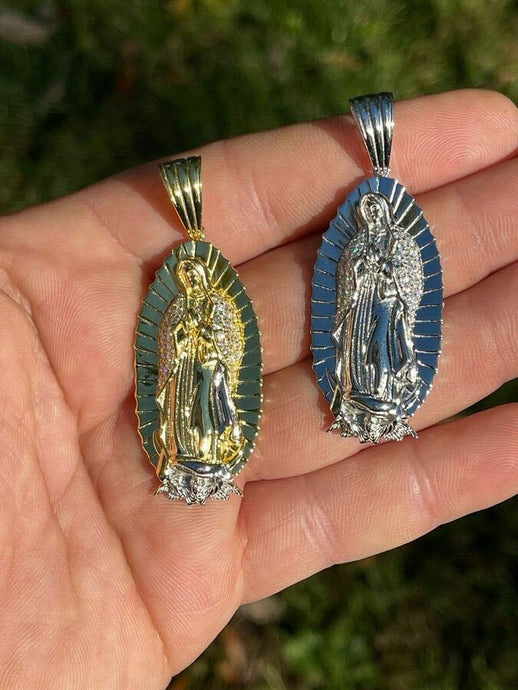 0.7ct Moisante Large Virgin Mary Pendant - Ragetown Jewelers