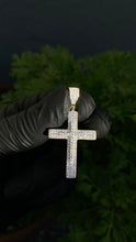 Load image into Gallery viewer, 925/14k Layered Cross Pendant - Ragetown Jewelers
