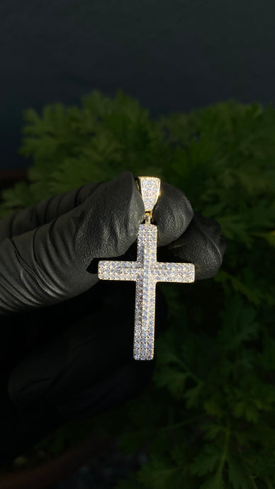 925/14k Layered Cross Pendant - Ragetown Jewelers