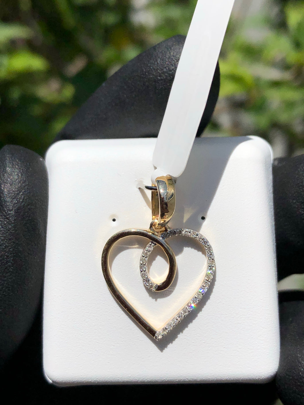 10k Gold Diamond Heart Pendant - Bay Area Drip Shop