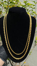 Cargar imagen en el visor de la galería, 925 Silver Rope Chain (14k Gold) - Ragetown Jewelers
