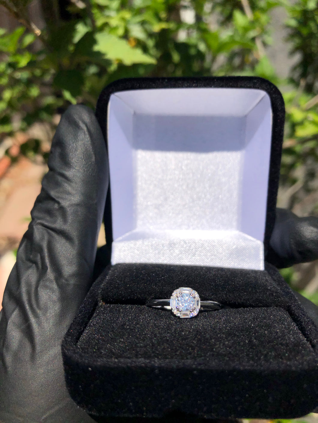 Baguette/Round Solitaire Ring - Bay Area Drip Shop