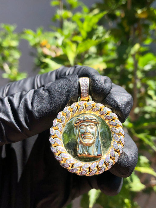 925 Silver Cuban Jesus Pendant - Bay Area Drip Shop