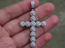 Load image into Gallery viewer, Real 925 Silver Cluster Cross - Bay Area Drip Shop
